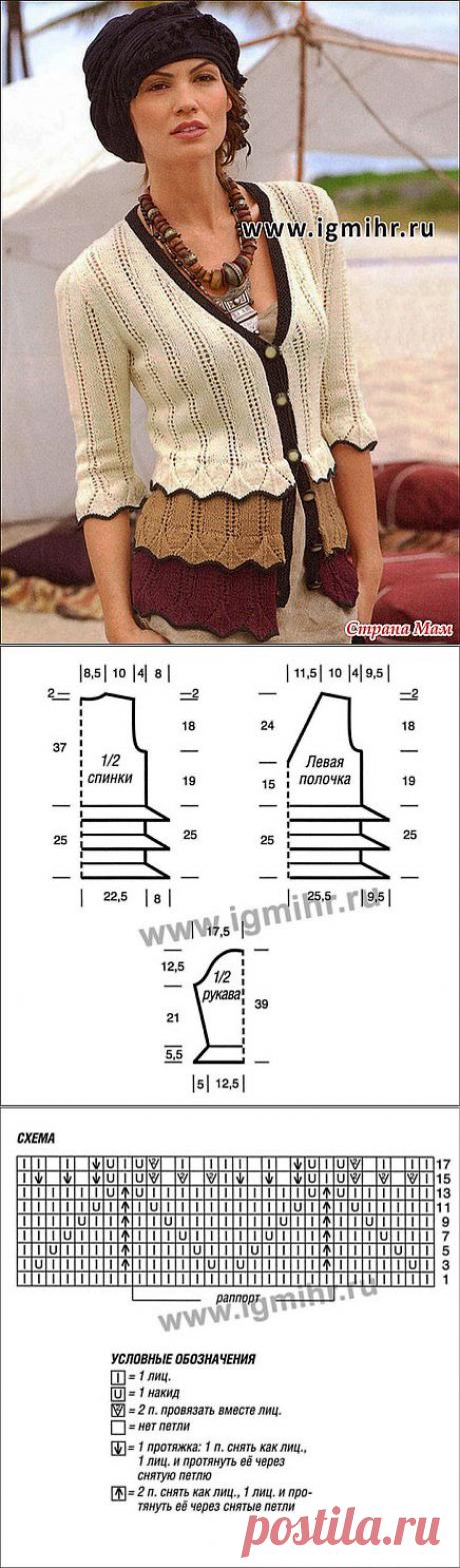 Женственно и экстравагантно! Жакет с воланами.: Дневник группы &quot;Вязание&quot; - Страна Мам