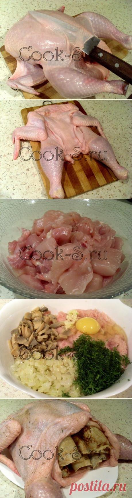 Курица, фаршированная блинами - Пошаговый рецепт с фото | Блюда из курицы