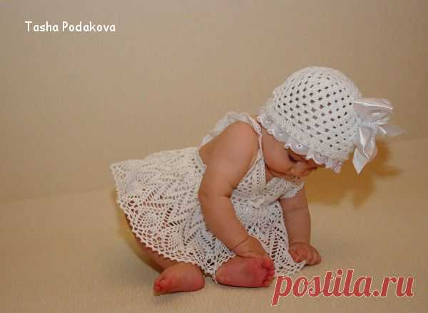 Боди для малышки / Вязание крючком / Детская одежда крючком. Схемы