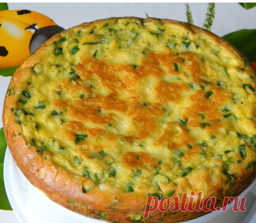 Пирог с яйцами и зеленым луком- самый вкусный, весенний, солнечный