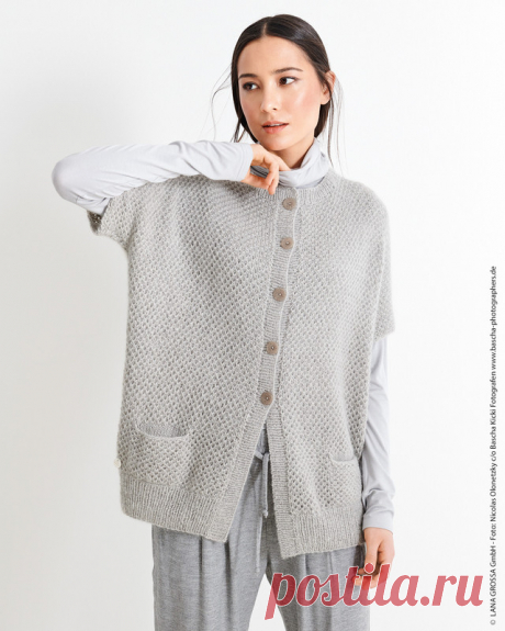 Вязаный жакет с короткими рукавами...JACKET Silkhair