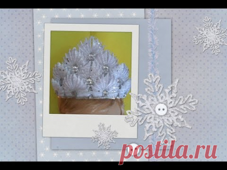 DIY/МК/Корона для снежинок и снегурочек из острых лепестков канзаши