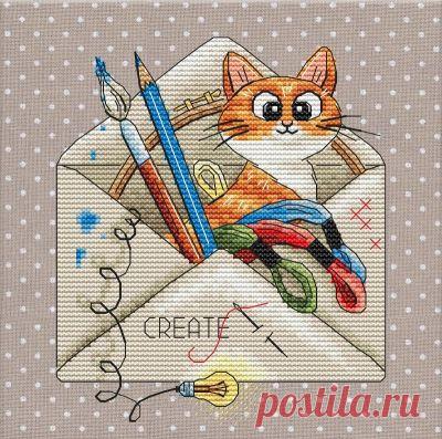 схема для вышивки крестом Письмо музе