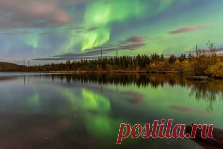 Ночные чудеса осеннего неба севера. Мурманская область, автор фото – Оксана Кузикова: nat-geo.ru/community/user/222637/ Цветных снов.