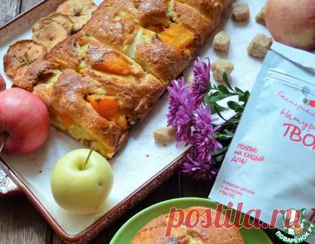 Творожный рулет с тыквой и яблоками – кулинарный рецепт