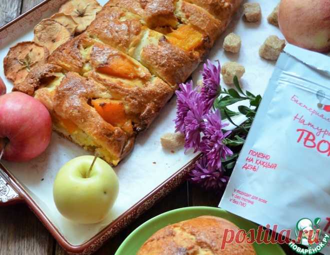 Творожный рулет с тыквой и яблоками – кулинарный рецепт