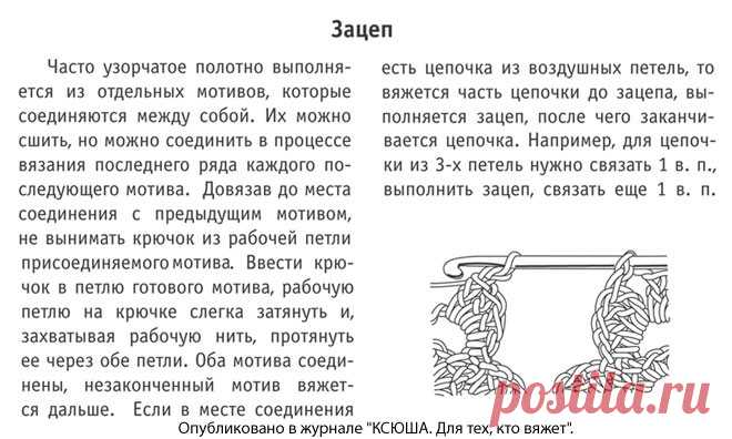 Приемы при вязании крючком. - Обозначения и инструкции для крючка. - Вязание крючком - Каталог статей - Вязание спицами и крючком