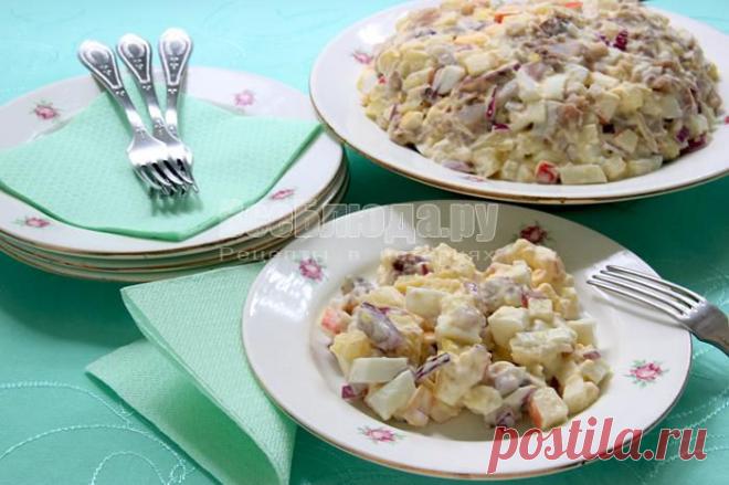 Рецепт салата с копченой скумбрией, пошаговые фото | Все Блюда