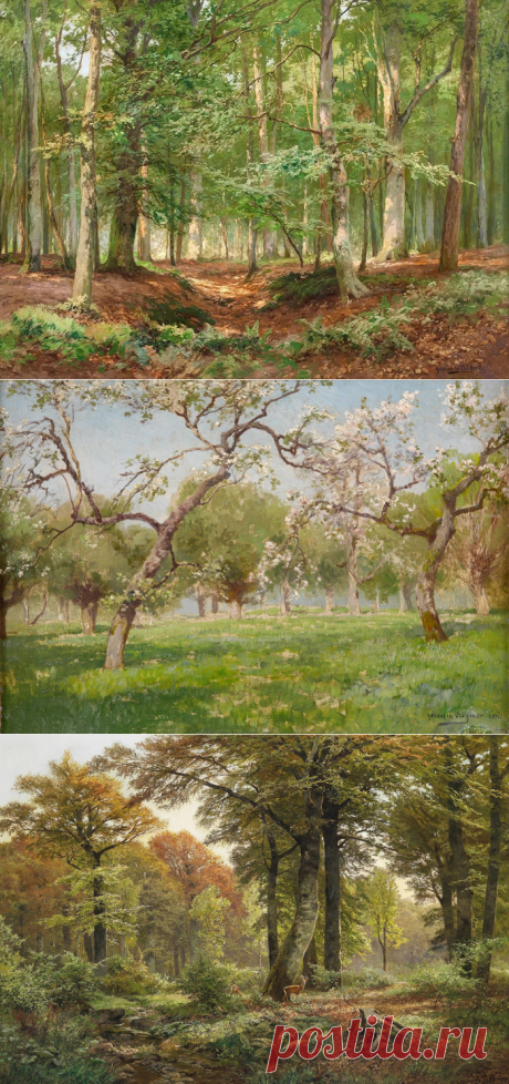 Красота лесных пейзажей Heinrich Bohmer