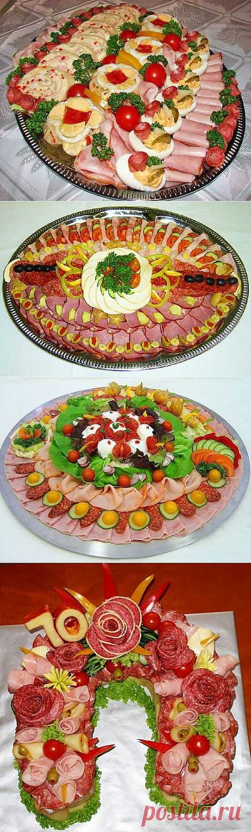 Красивое оформление мясных нарезок: идеи и примеры / Простые рецепты