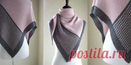 Серо-розовая шаль Pink Graphite - Вяжи.ру