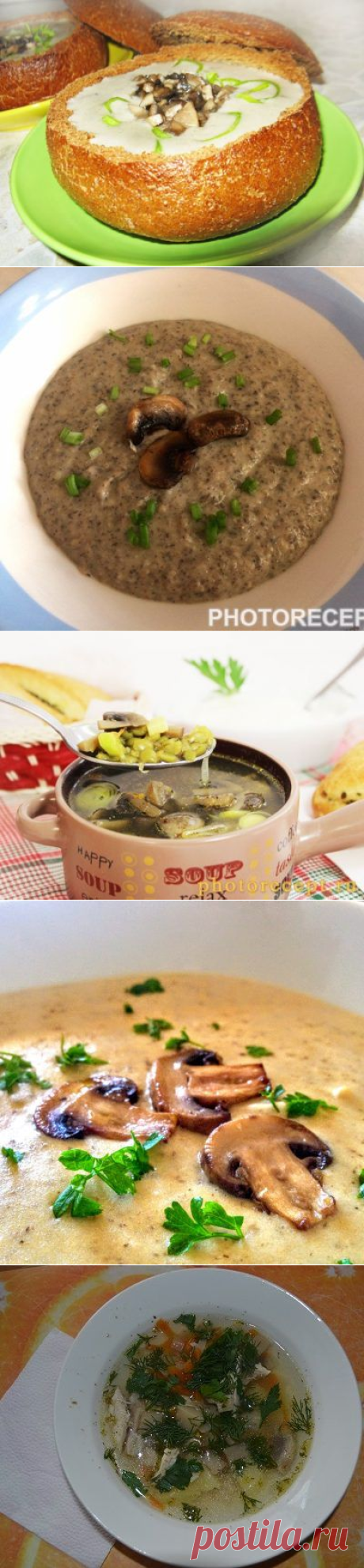 Суп из шампиньонов - вкусное первое во время поста