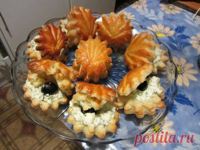 Ракушки из слоеного теста
