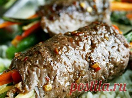 Мясные рулетики с овощами или «крученики по-корейски» — оригинально и вкусно. Фото рецепт | Вкусный рецепт