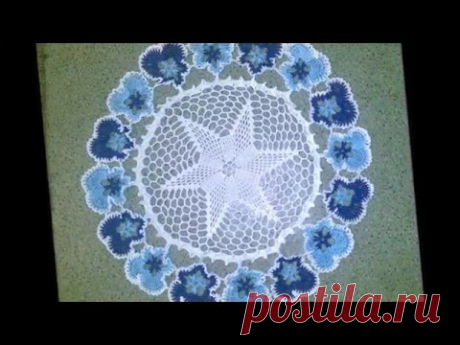 Вязаная крючком салфетка в подарок маме на 8 марта  Схемы