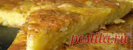 Запеканка из тертого картофеля с сыром и чесноком - рецепт с фото.