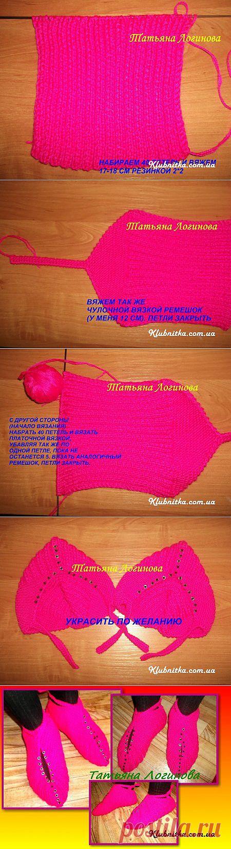 Японские тапочки, мой мастер-класс » Клуб-Нитка - вязание спицами и не только