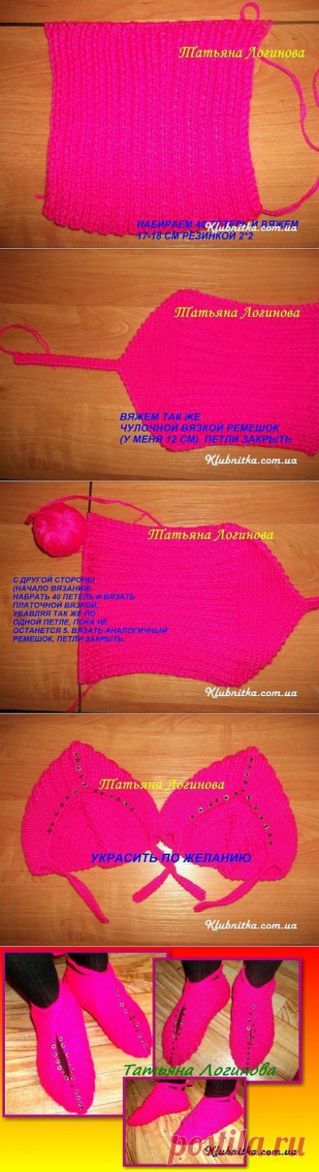 Японские тапочки, мой мастер-класс » Клуб-Нитка - вязание спицами и не только