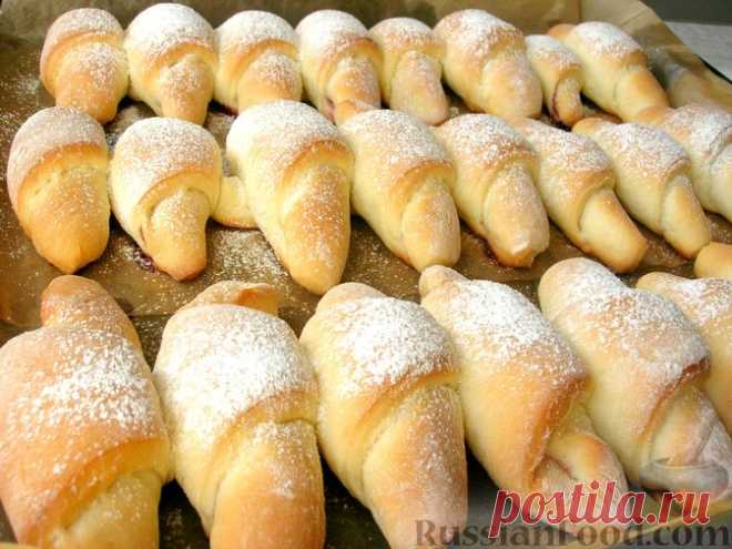 Рецепт: Постные рогалики с вареньем на RussianFood.com