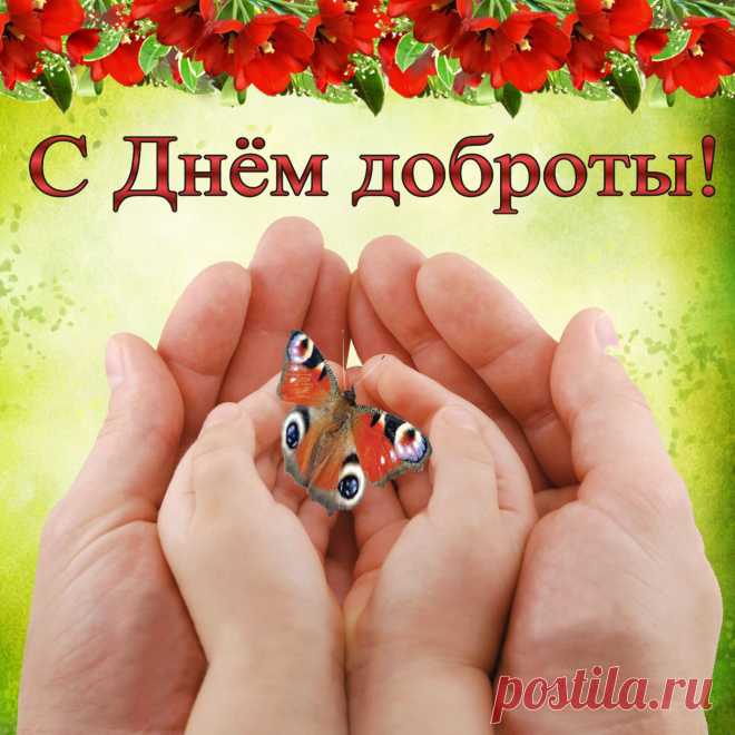 С днем доброты вас, люди,
Дарите радость и тепло,
Хочу, чтоб всем всегда везло,
Дарите друг другу улыбки,
Не сожалейте об ошибках!