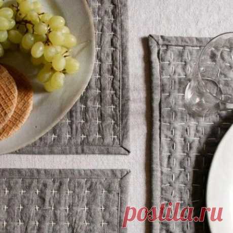Reversible Sashiko Placemats | Purl Soho - Create