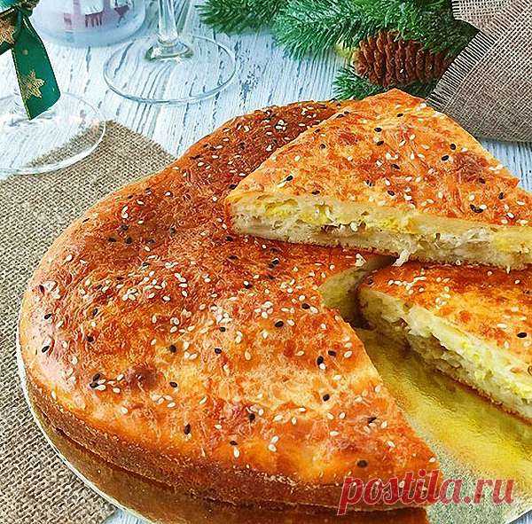 Наливной пирог с капустой и яйцом — ДОМАШНИЕ