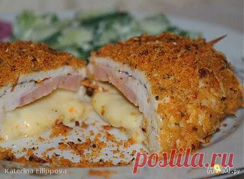 Шницель из куриной грудки "Кордон блю".