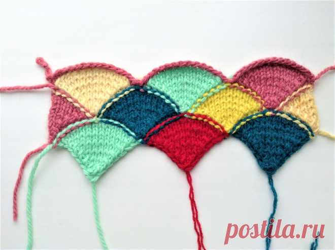 Чешуя дракона. Пэчворк спицами | SIBKNITTING | Яндекс Дзен