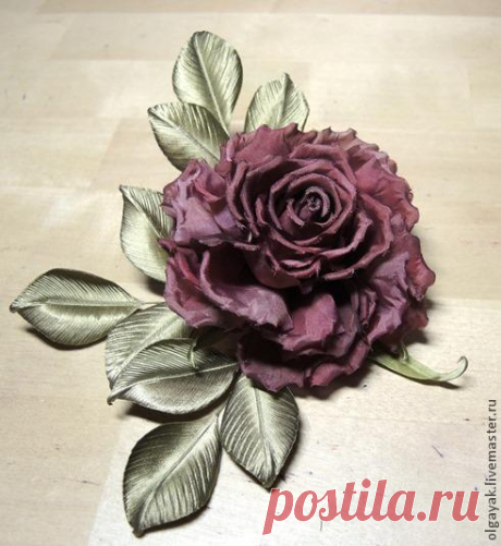 Роза из ткани. Простая, но эффектная. МК Ольги Якимовой.