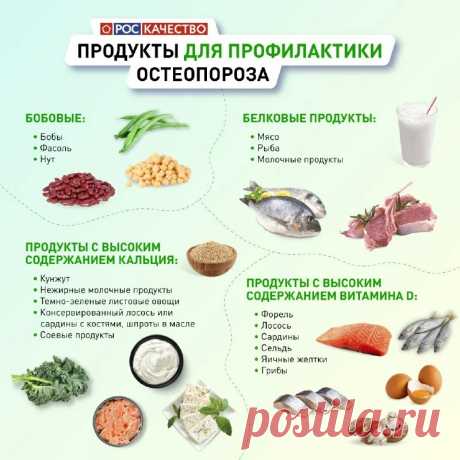 Продукты для профилактики остеопороза
