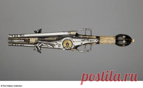 Двухместный баррель Колесцовый замок пистолет - Wallace Collection