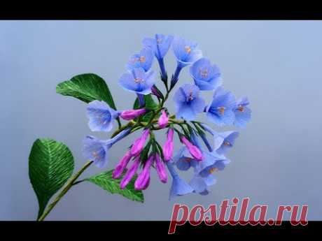 ABC TV | How To Make Virginia Bluebell Paper Flower From Crepe Paper - Craft Tutorial