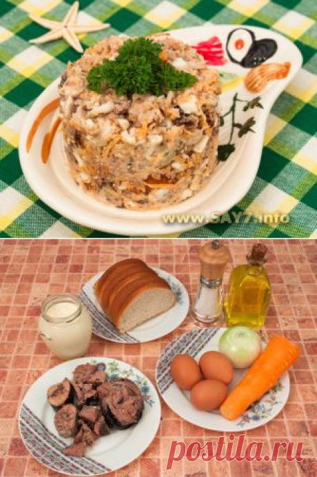 Салат с тунцом и сухариками