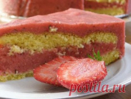 чудесный легкий ТОРТ со свежей КЛУБНИКОЙ