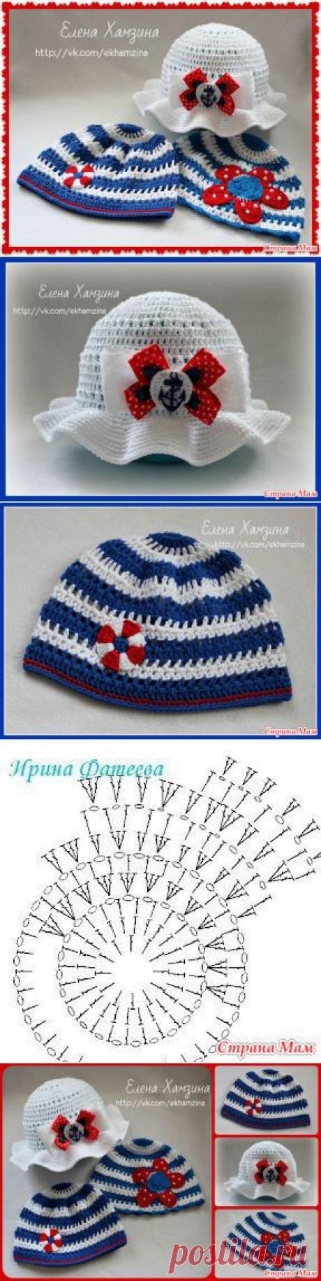 Шапочки в морском стиле.