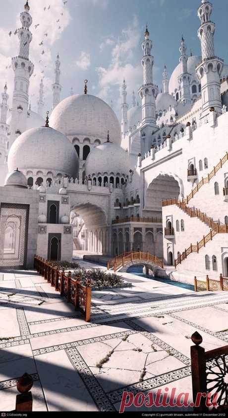 ledecorquejadore: Digital art inspired by Sheikh Zayed Mosque in Abu Dhabi by gurmukh bhasin, 2012