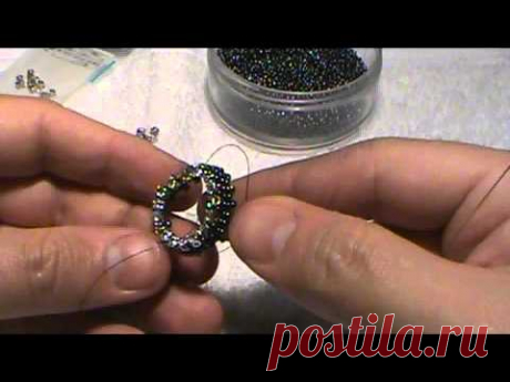How to bead a bezel for a faceted stone that looks like a real gem setting.
