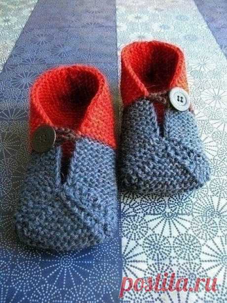 Тапочки, которые вяжутся очень быстро