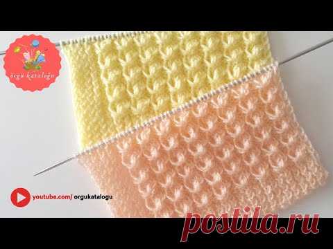 МОДЕЛЬ ВЯЗАНИЯ ЛИМОННЫЙ ЦВЕТОК ❖ Простое вязание ❖ Пример вязания