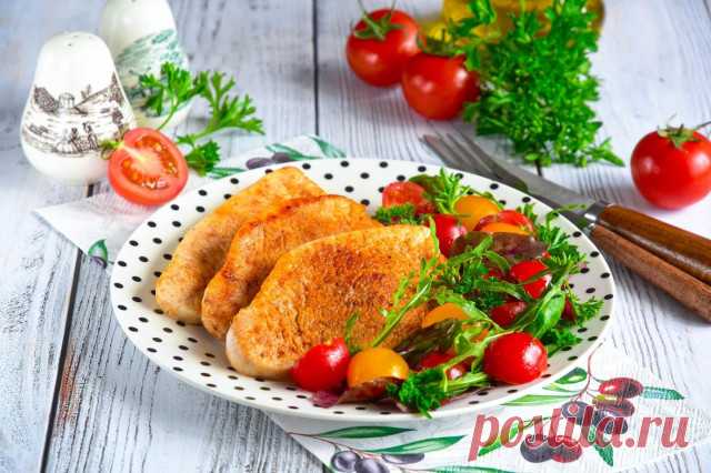 Эскалоп из индейки на сковороде рецепт фото пошагово и видео - 1000.menu