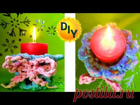 Вязанный подсвечник из гипса своими руками на канале DIY/рукоделие