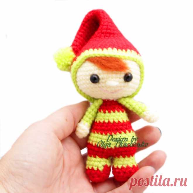 Новогодняя игрушка амигуруми 