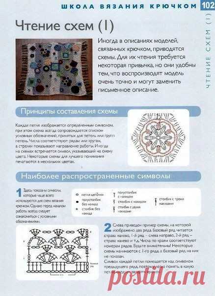 Чтение схем вязания крючком