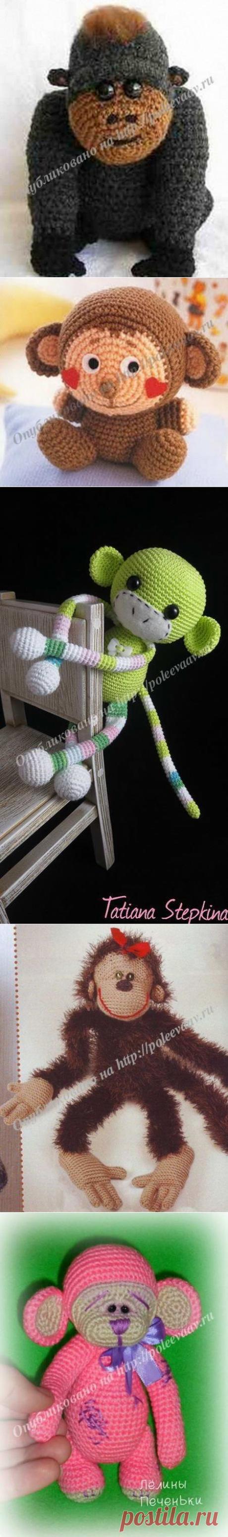 Новогодний подарок на 2016 год — обезьянка вязаная (описание)