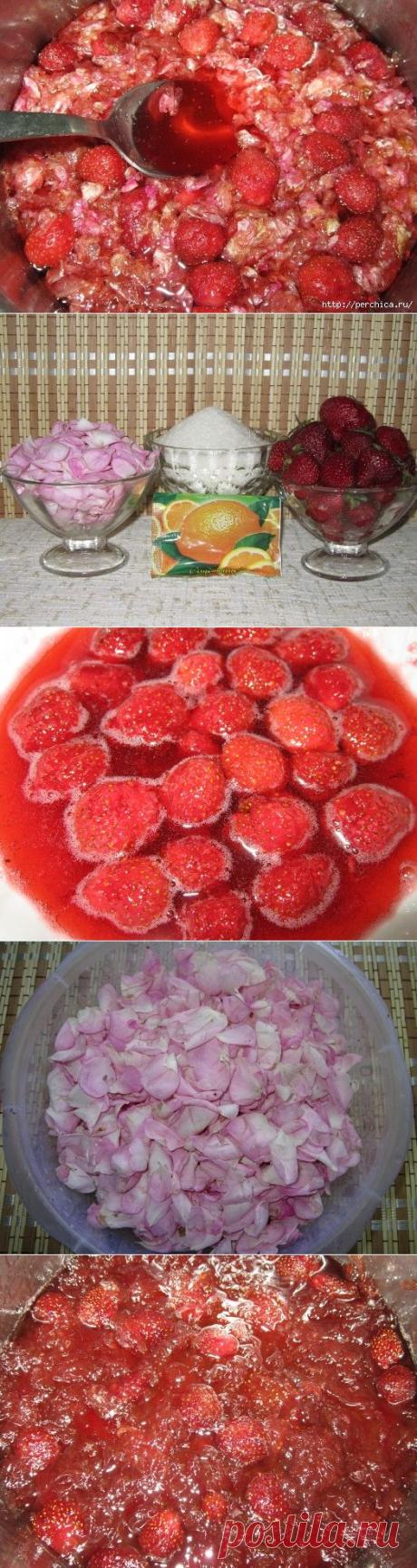 Чудесное варенье из лепестков роз и клубники