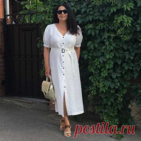 Белое льняное платье / GalinaRodikova / 30.06.2021 / Фотофорум на BurdaStyle.ru