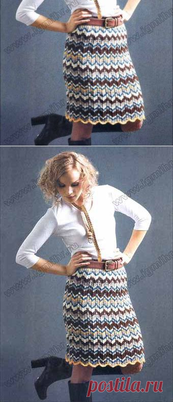 Юбка узором "зигзаг" | Искусница