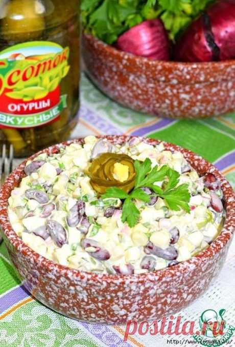 Осенний салат "Наслаждение" с фасолью и огурцом за 5 минут!