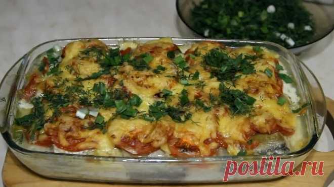 Минтай в сырно-сливочной заливке / Самый вкусный рецепт готовим в духовке