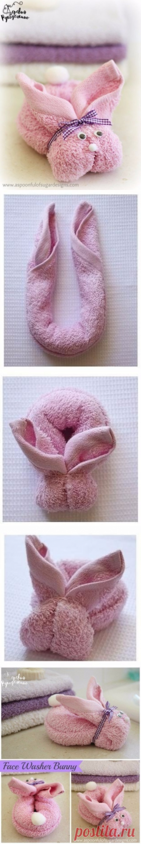 Полотенце в виде зайчика